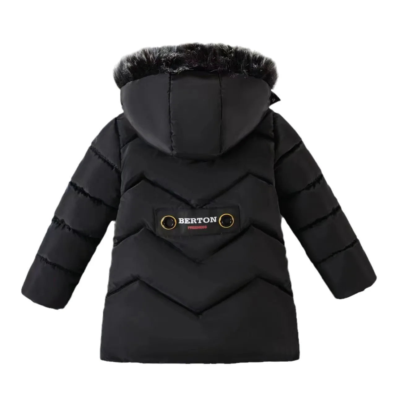 2025 Casual Hoodies Kids Coats Children's Down Jacket Kids Fur Collar Thickened Boys Girls Warm Fashion Jacket Long Sleeve Coat