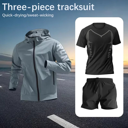 Men's Breathable Sports Suit Sweat-Wicking Lightweight Stylish New Style Clothing Trendy Spring Summer Fitness Casual Wear