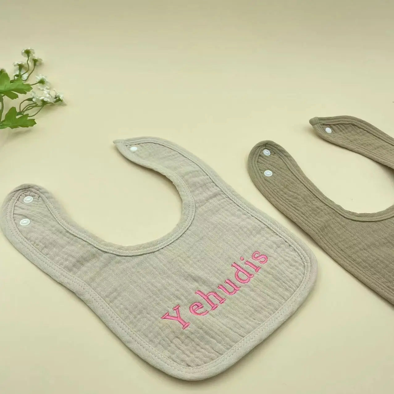 Personalized Baby Saliva Towel Pure Cotton Scarf Baby Feeding Stuff Infant Boys & Girls Custom Name Bib Gift 2Pcs