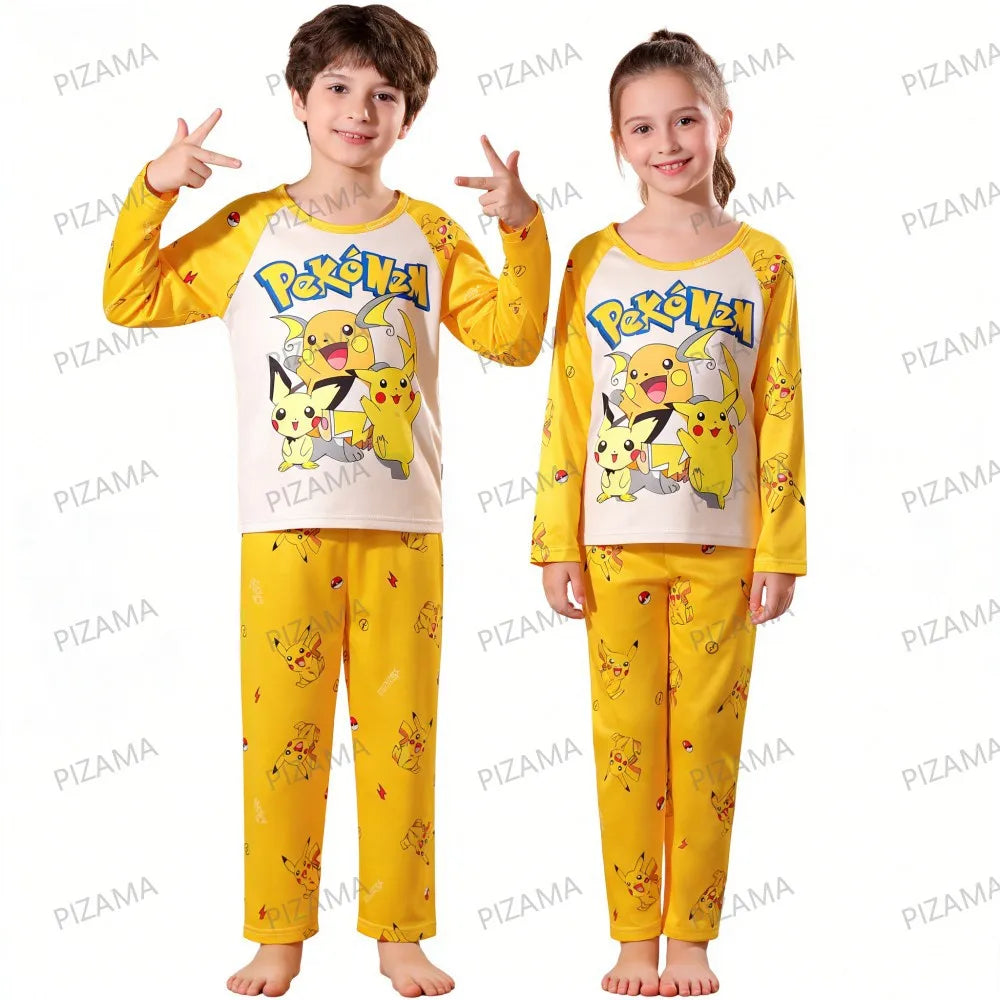 Boys Pajamas Sets Toddlers Girl Fashion Clothes Suits Girls Clothes Pajamas Unisex Kids Clothing Sets Pikachu Children Pyjamas