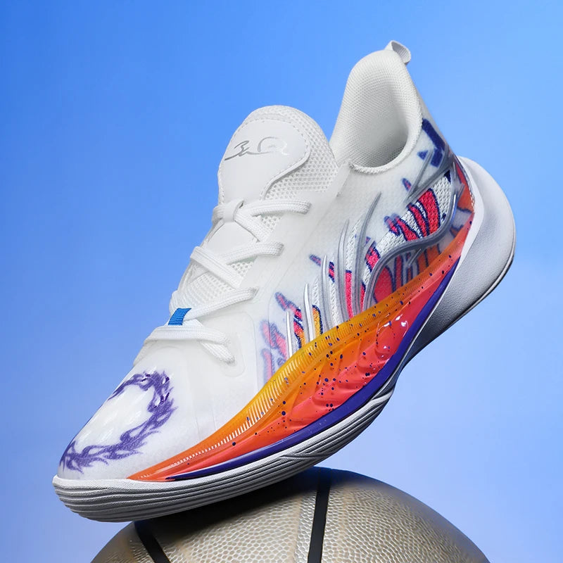 High Top Basketball Shoes For Teen Boys Anti Slip Breathable Cushioned Sneakers Men Student Training Outdoor Sports Footwear