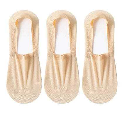 3-Pack Invisible Boat Socks – Breathable Low-Cut Socks