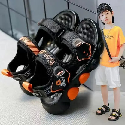 Boys Beach Sandals Kids Summer Shoes 2026 Summer New Children Sports Casual Sandals for Medium Big Boy Anti-skid Fashion 26-37