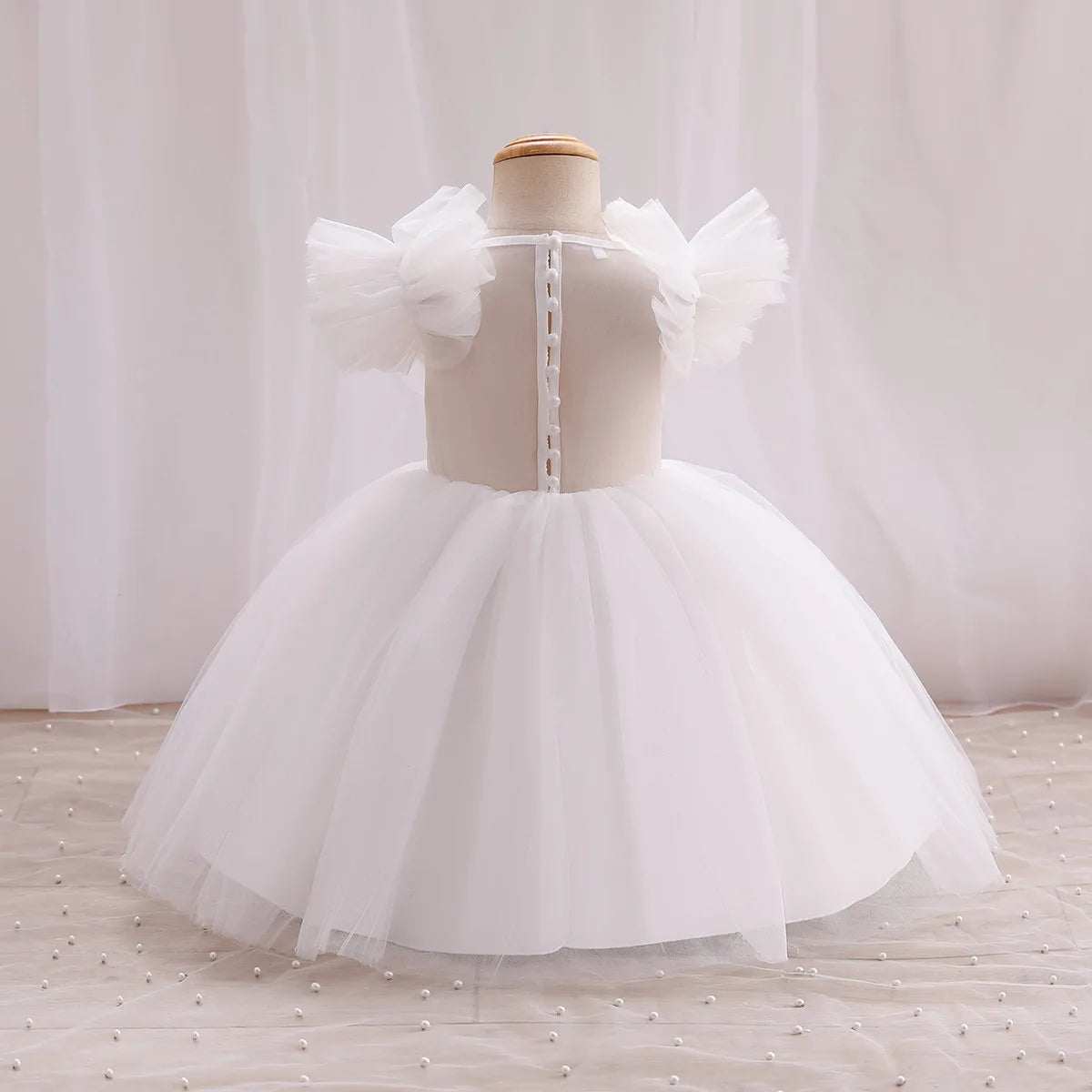 Teenage Girls Dress Children's Clothing Party Elegant Princess Long Tulle Baby Girls Kids Lace Wedding Ceremony Dresses