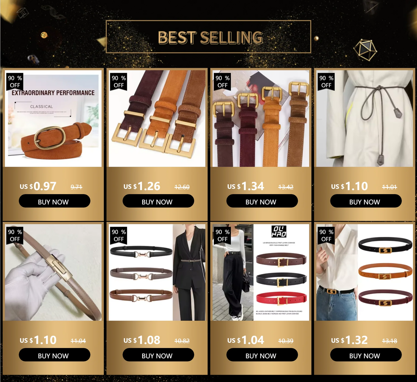 Fashion Genuine Leather Slim Waist Gold Buckle Adjustable Women Belts Wild Skinny Dress Jeans Decorative Straps Waistbands