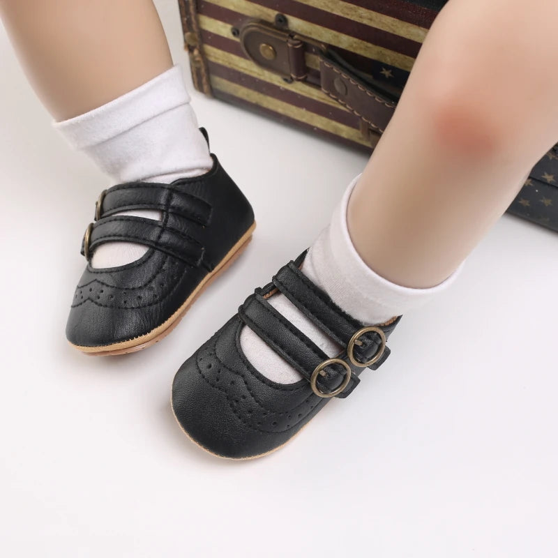 New Baby Girl Shoes Fashion Flower Flats Non-slip Newborn Toddler First Walkers Formal Sandals
