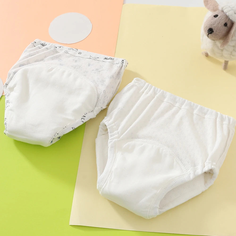 10 Pcs Reusable Baby Training Pants Washable Kids Cloth Diaper Nappies Changing Underwear Infant Toddler Potty Training Panties