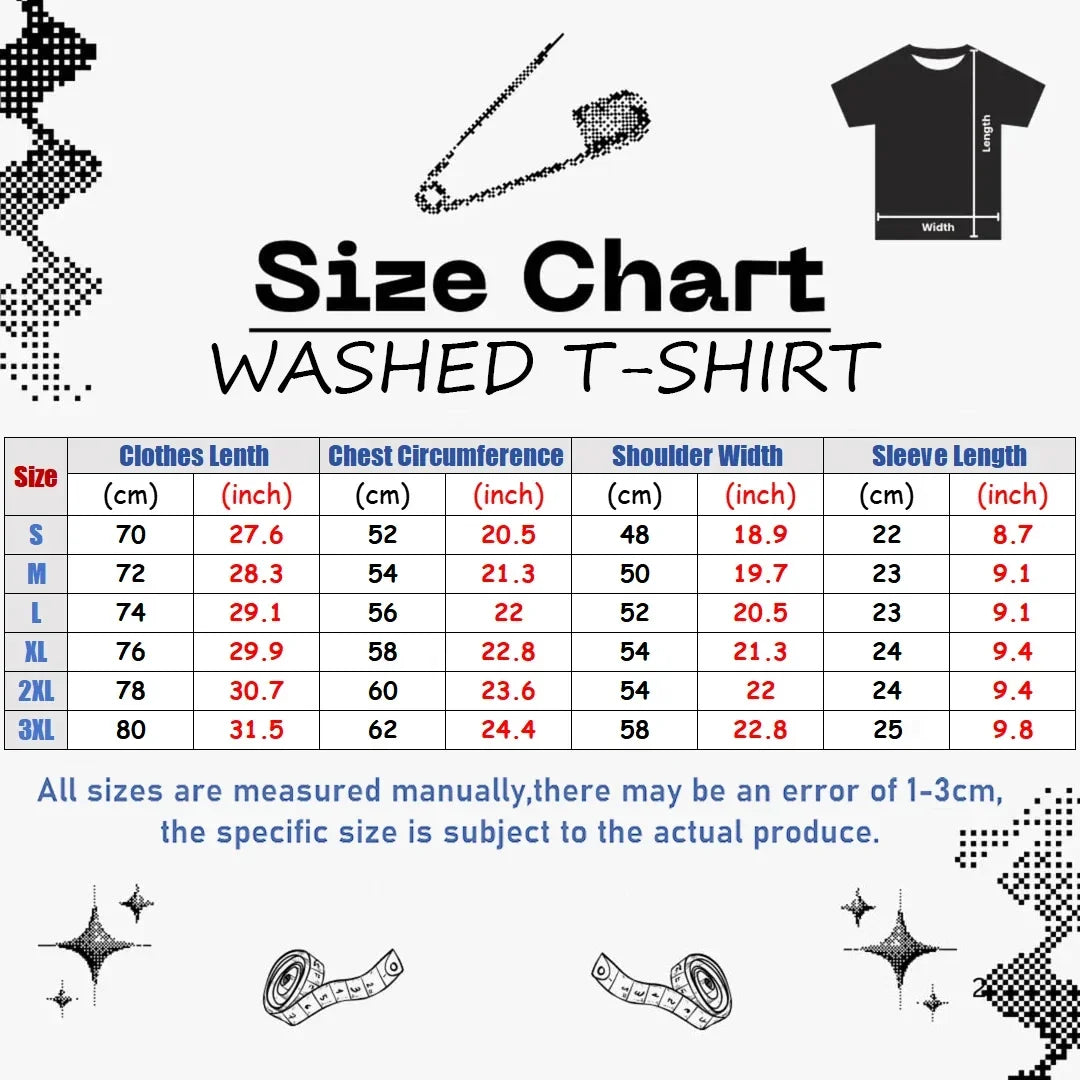 Teen Titans Go! Washed T-shirt New Model personality Clothes Year round clothing Oversized Unisex Streetwear Trendy high quality