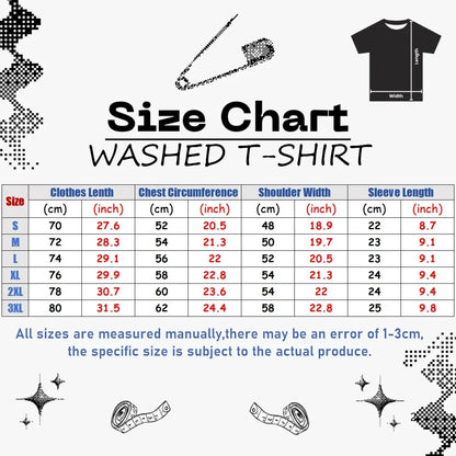 Teen Titans Go! Washed T-shirt New Model personality Clothes Year round clothing Oversized Unisex Streetwear Trendy high quality