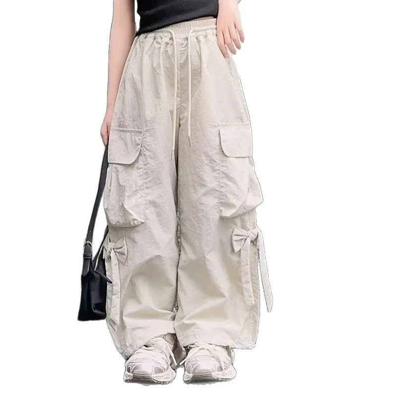 Girls Pants Children's Streetwear Casual Kids Clothes Spring Autumn Korean Fashion Large Size Sweatpants Girls Cargo Pants