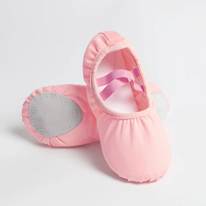 Ballet Shoes Canvas for Girls Kid Dance Slippers Split Sole Gymnastics Yoga Dancing Shoes for Kids Ballerina Ballet Flat Shoes