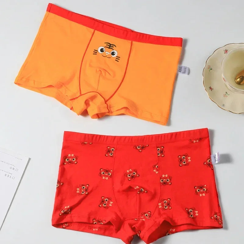 5PCSChildren's underwear, soft cotton for boys, boys' flat shorts, cartoon summer thin boys' four-cornered baby underpants