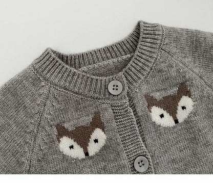 Baby Clothes 2025 Autumn and Winter New Boy's Knitted Jumpsuit Super Cute Cartoon Animal Baby Girl's Climbing Clothes