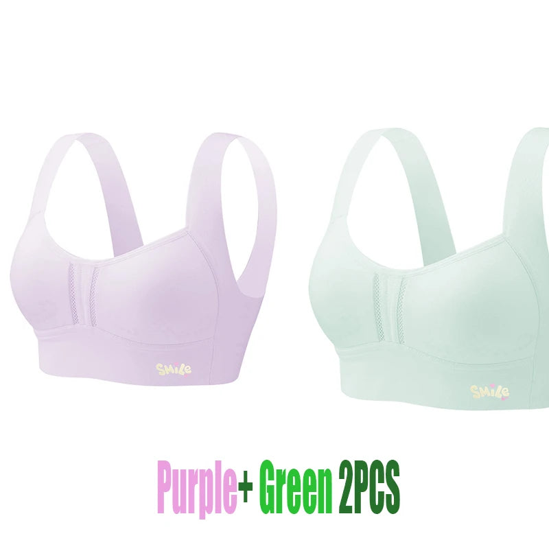 1-3PCS Thin Underwear for Teenage Girls  Anti-Bounce Bra for Schoolgirls Pure Cotton Sports Bra for Kids Bra Summer