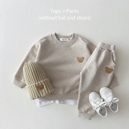 Kids Baby Girls Boys Clothes Costume Long sleeve Hooded Tracksuit Tops Pants Children Spring Outfits Baby Set infantil Newborn