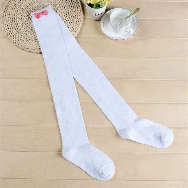 Knee Socks for Youth Girls Women Pink Bow School Stockings Kawaii Campus Long Socks Cute Girl Thigh High Stocking