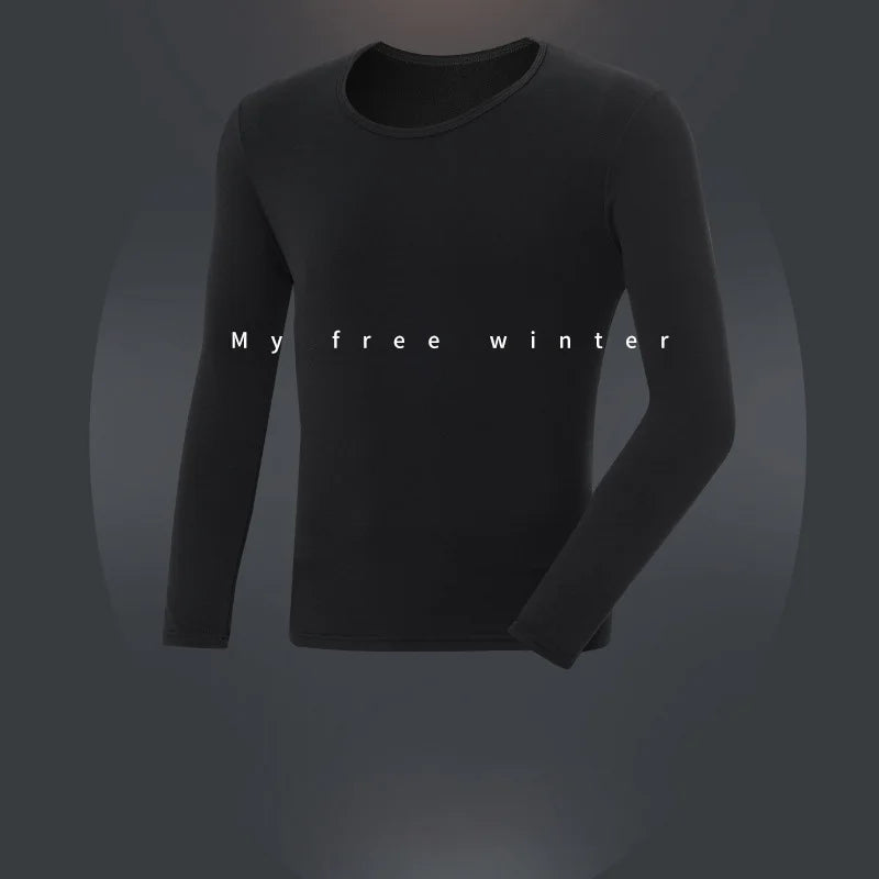 Men Undershirts Men's Winter Thermal Underwear Thin Fleece Elastic Compression Fitness For Winter Sports First Layer Wear ﻿