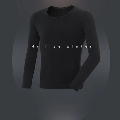 Men Undershirts Men's Winter Thermal Underwear Thin Fleece Elastic Compression Fitness For Winter Sports First Layer Wear ﻿