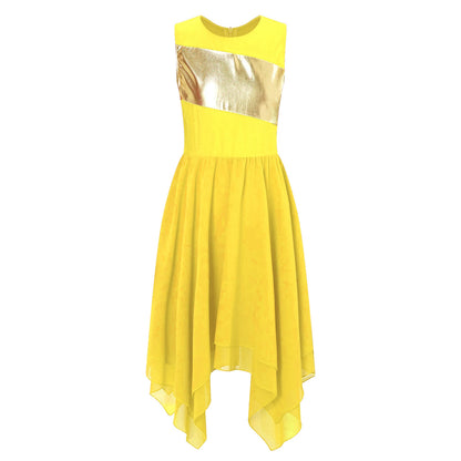 Girls Lyrical Dance Dress Kid Celebration of Spirit Church Dress Children Dancewear Stage Performance Wordhip Liturgical Costume