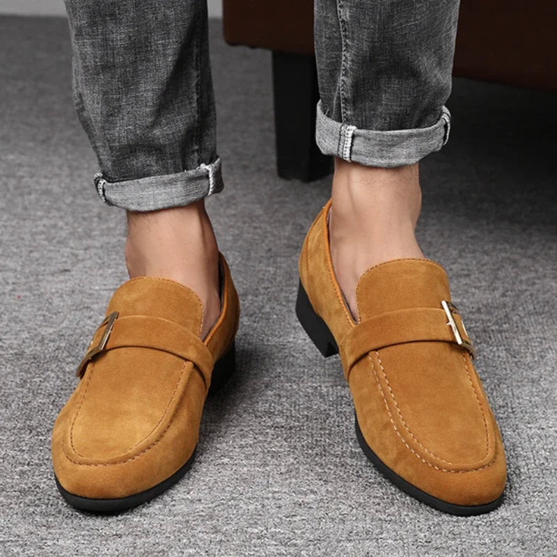 Casual Leather Shoes for Men Luxury Suede Men's Dress Shoes Designer Formal Party Wedding Shoes Work Social Business Men Loafers