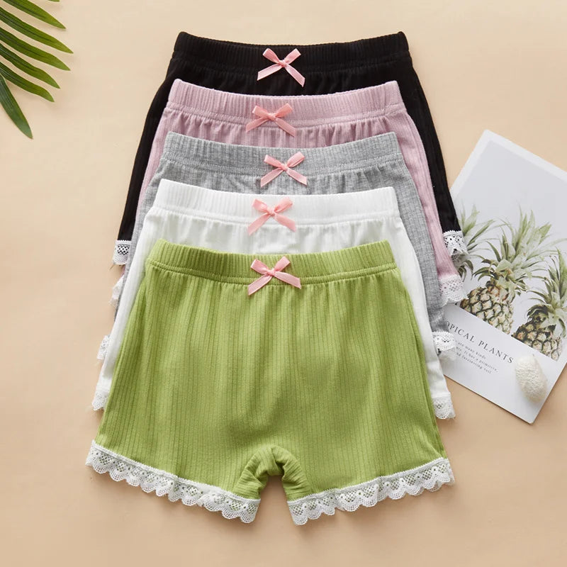 New Kids Girls Shorts Children's Safety Pants Summer Soft Cotton Thin Short Pants Solid Color Underpants Kids Underwear Leggings