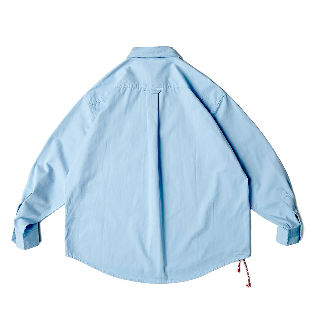 Men Teen Cityboy Outdoor Fashion Loose Casual Long Sleeve Cotton Cargo Shirts Male Japan Streetwear Oversize Shirts Blouses