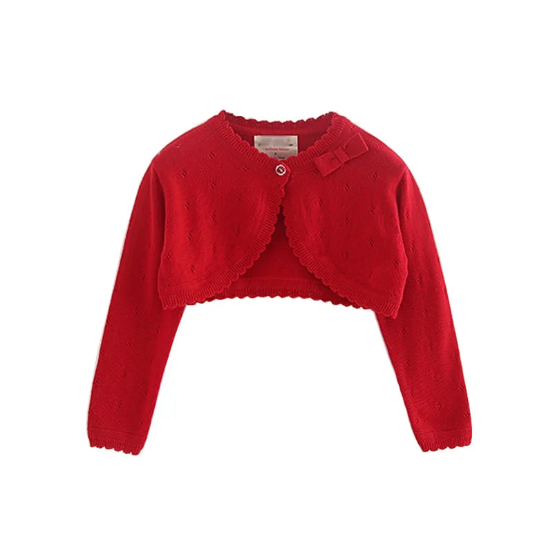 0-10yrs White Girls Cardigans Sweater Jacket Kids Girl Coat for 1 2 3 4 5 6 Years Old Outcoat Shawl Girls Clothing