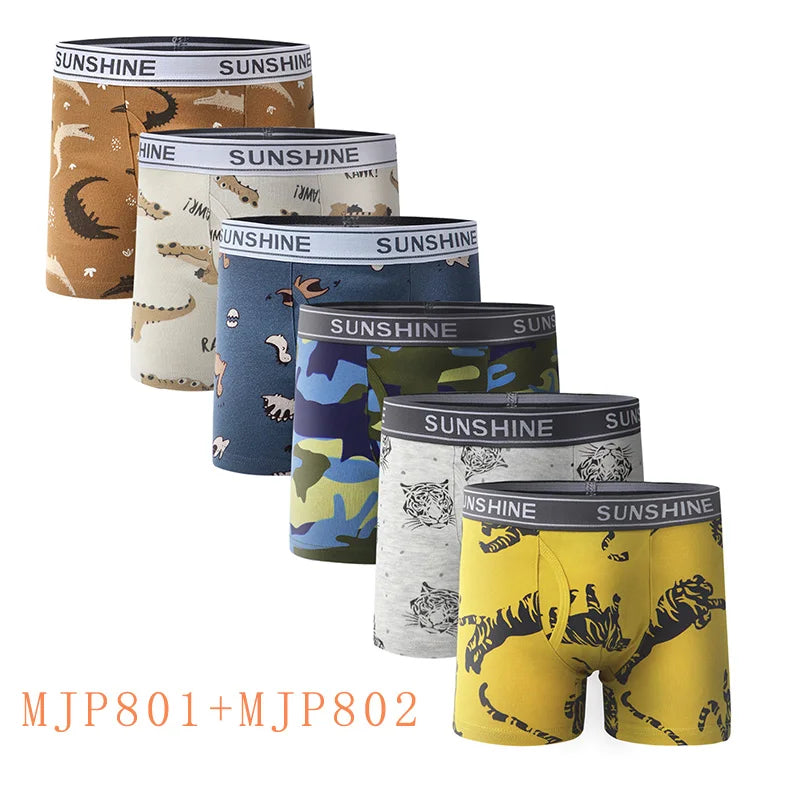 6 Pcs Baby Toddler Boys' Underwear,  100% Cotton Little Boys Briefs Soft Dinosaur Truck Boxer Briefs