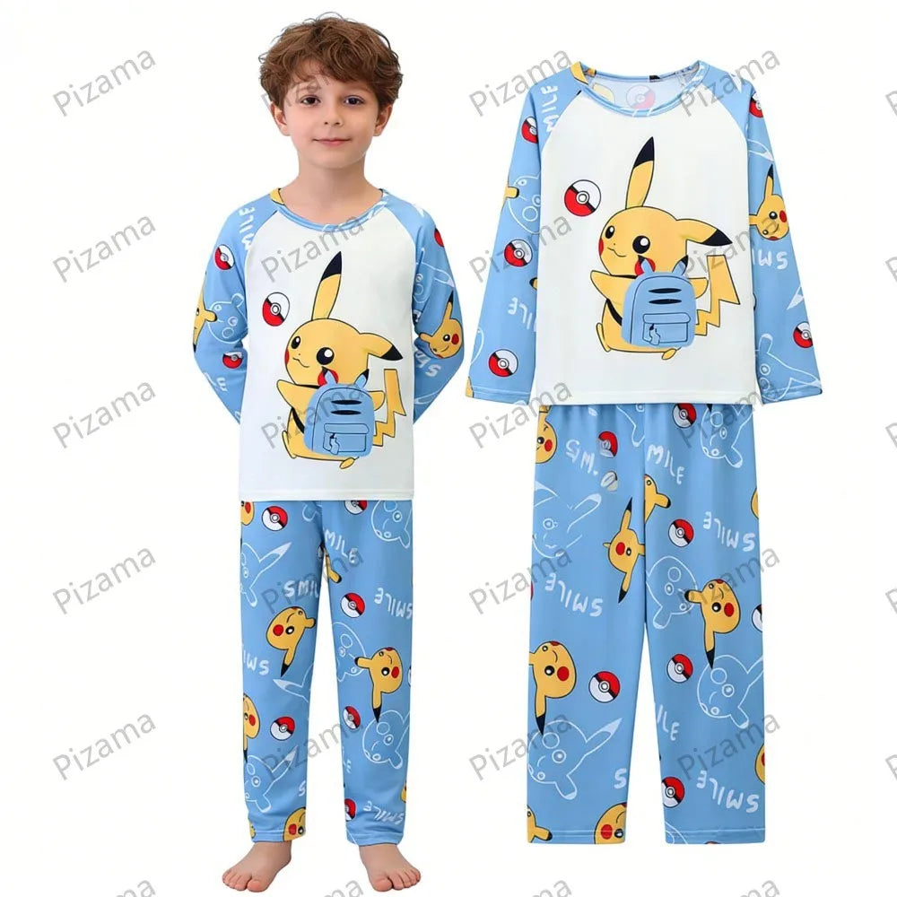 Boys Pajamas Sets Toddlers Girl Fashion Clothes Suits Girls Clothes Pajamas Unisex Kids Clothing Sets Pikachu Children Pyjamas