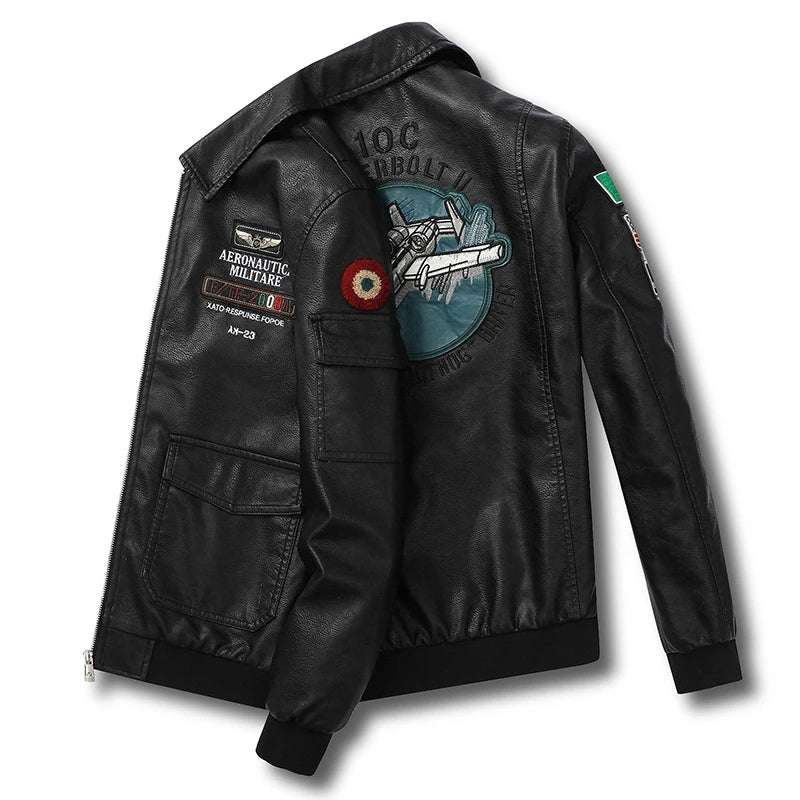 Man Leisure Fashion Locomotive Coats New Leather Clothing Jacket Spring Autumn Windproof Simplicity Keep Warm Coat Tops Man
