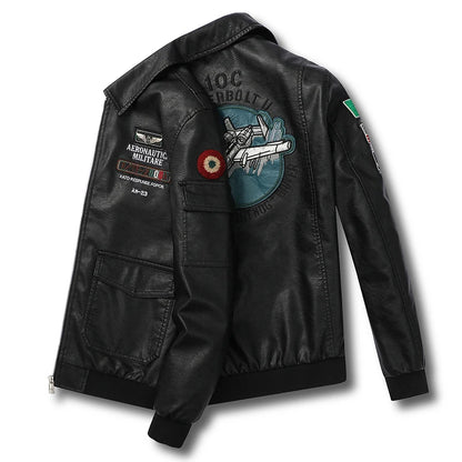Man Leisure Fashion Locomotive Coats New Leather Clothing Jacket Spring Autumn Windproof Simplicity Keep Warm Coat Tops Man