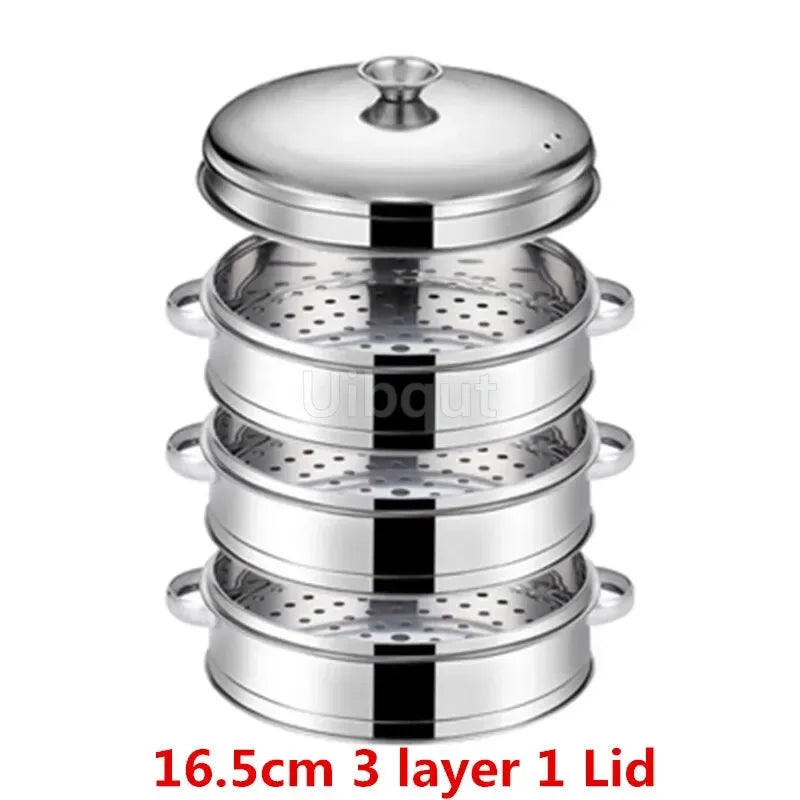 Stainless Steel Pot Steamer Rice Cooker Food Steaming Grid with Double Ear Drain Basket Kitchen Cooking bamboo steamer cooker