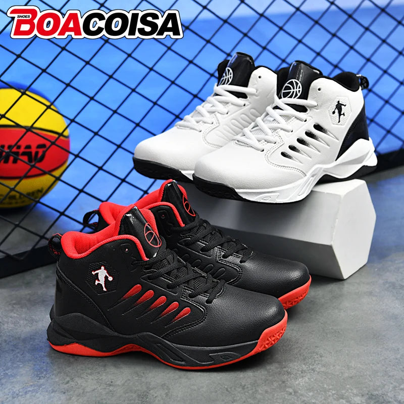 Fashion Children's Basketball Shoes for Boys Girls Sneakers Outdoor Non-slip Sports Running Kids Breathable Walking Shoes