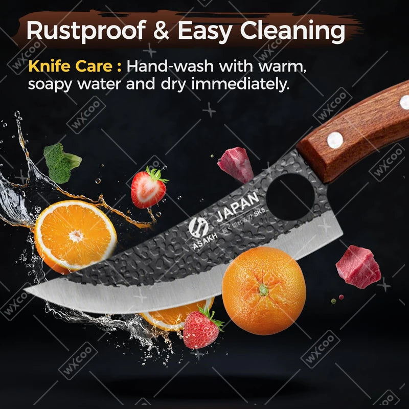 Professional Kitchen Boning Knife Hand-Forged Meat Cleaver Butcher Knife Household Fruit Slicing Vegetable Cutting Kitchen Knife