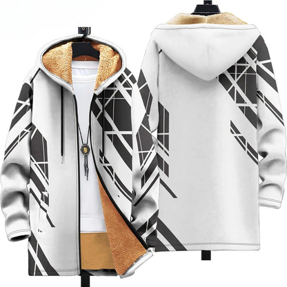 Men Cardigans Coats Retro Aztecs Printed Plush Thick Winter Abstract Art Graphics Jackets Casual Streetwear Unisex Clothing