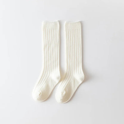 0-12Y Teenage Boys And Girls Cotton Socks Casual Ribbed Knee High Kids Long Tube Socks Baby Stocking Winter Children Sock School