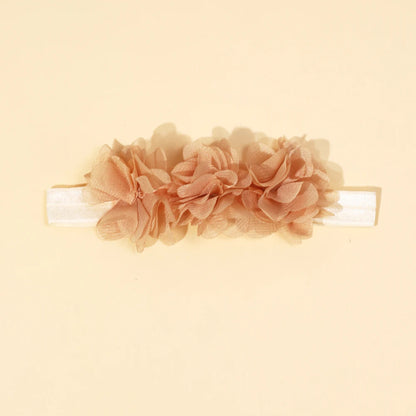 Baby Accessories For Newborn Toddler Kids Baby Girl Boy Headband Solid Chiffon Flower Hairband Princess Elastic Kids Headwear