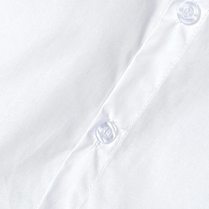 Boys Dress Shirt Kids School Uniform Long Sleeve with Bowtie Formal Gentleman Gift Perform Ceremony Clothes White 6 to 14 years