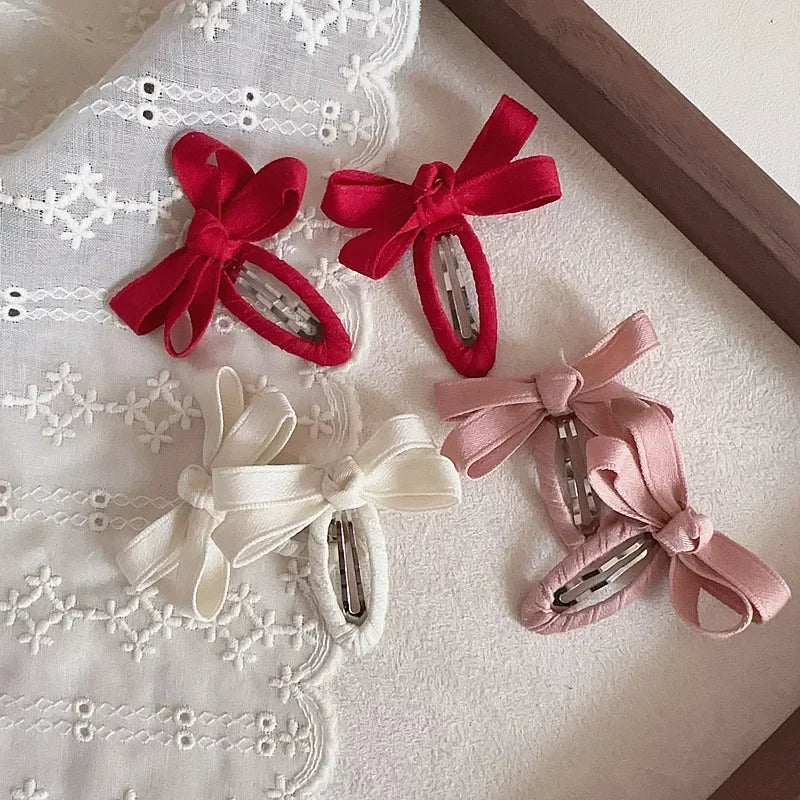 Belt Bow Baby Hair Clip for Girl Sweet Fashion Solid Color Leaf Series Barrettes for Toddler Cute BB Clip Kids Hair Accessories