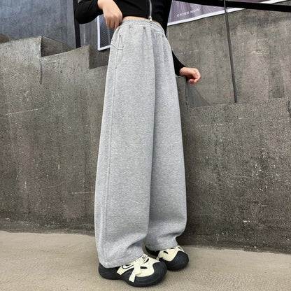 Girls Sweatpants 2025 Spring  Autumn New Style Teenagers Fashion Casual Sports Pants Children Straight Loose Wide-leg Trackpants