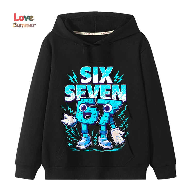 67 Six Seven hoodie pant 2pcs boys girls Italian Brainrot Kid Girl Sweatshirt 2pcs Suit Hoody Baby Casual Tracksuit