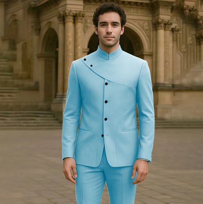 Charming Men's Suits Customized High Fashion Single-breasted Two Pieces (Jacket+Pants) Male Smart Casual Simple Straight Set