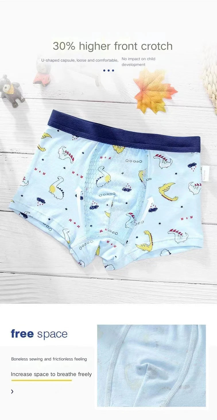 Children Boy Briefs 100% Cotton Soft Toddler Cartoon Girl Short Panties Kid Underwear for Infant Boy Teen Underpant 2 -15 Years