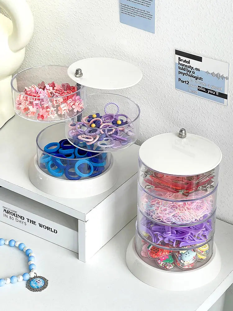 Baby hair accessories multi-layer  rotating children's headgear clip finishing little girl headrope rubber band jewelry