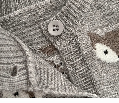 Baby Clothes 2025 Autumn and Winter New Boy's Knitted Jumpsuit Super Cute Cartoon Animal Baby Girl's Climbing Clothes