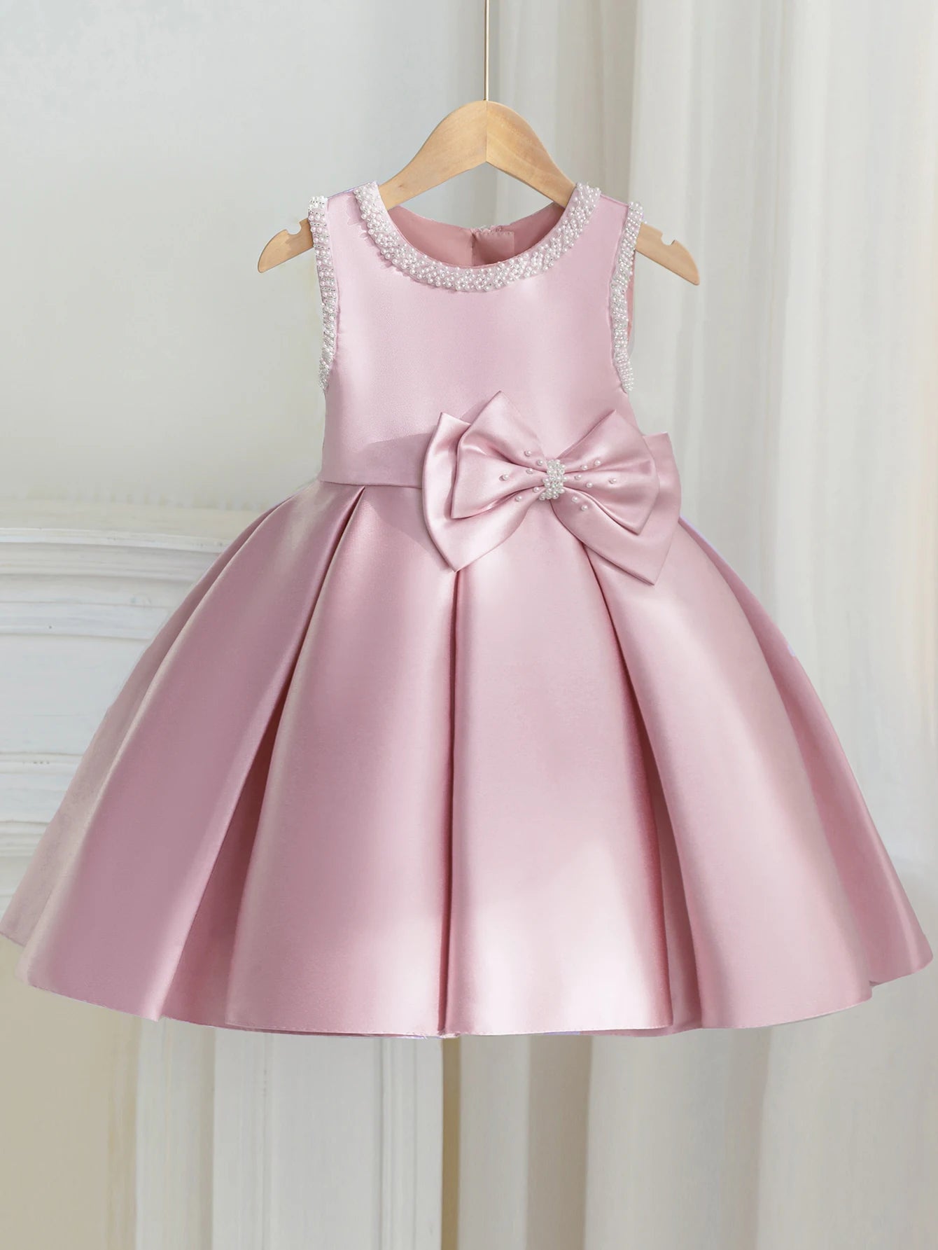 Girls Party Dresses Sleeveless Green Princess-style Dress Suitable for Wedding Flower Girl Birthday Party Evening Wear