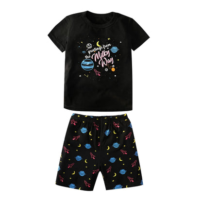 Girls Cool Panda Home Clothes Kids Cartoon Priting Pajamas Children Monster Dinosaur Sleepwear Unicorn Pijama For 2-12 Years