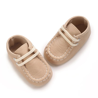 Classic Casual  Baby Shoes for Boys 0-1 Year Old Lace-Up Spring Autumn Soft Sole Comfortable Casual Walking Shoes