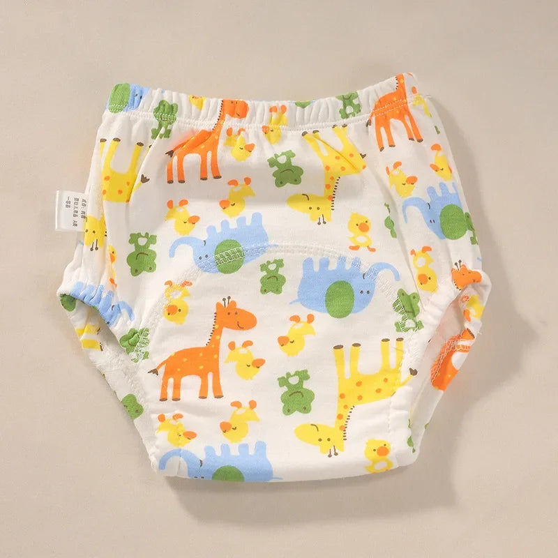 Baby Waterproof Reusable Training Pants Cute Cotton Baby Diaper Infant Shorts Nappies Panties Nappy Changing Underwear Cloth New
