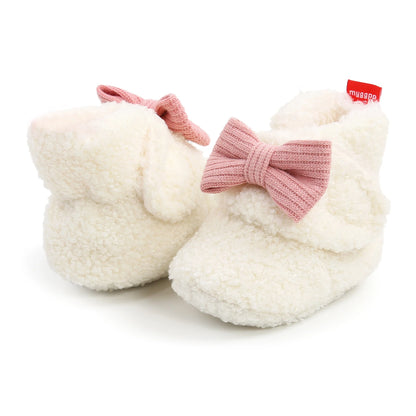 Baby Booties for Boys Girls with Soft Lining Non Slip Gripper Newborn Infant Slipper Socks Toddler First Walker Crib Shoes 0-18
